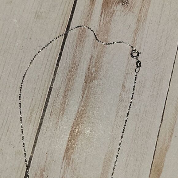 Blue Obsidian & Cubic Zirconia Platinum over 925 Silver Heart Pendant Necklace - Picture 13 of 13